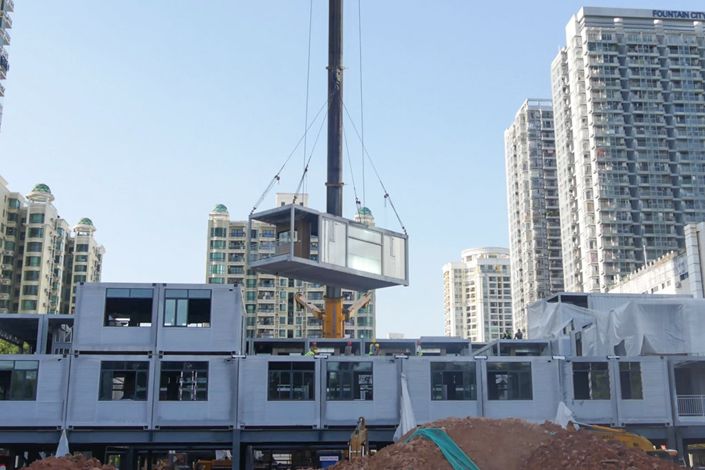 installation of modular buildings